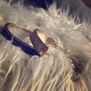 BCBG Black & Gold Sparkly Bracelets